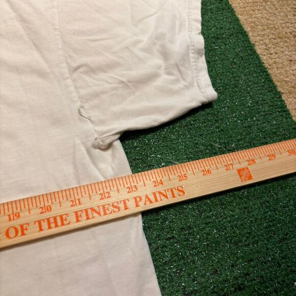 Hanes Men's Cream and White T-shirt - Picture 5 of 7